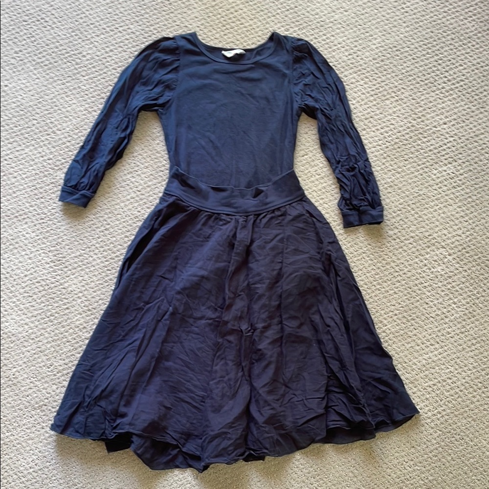 Teens/ Womens Hard Tail 2- Piece Navy Cotton Top/ Skirt